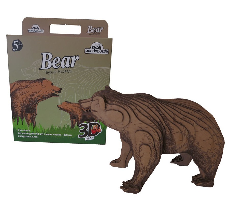 Пазл 3D Медведь